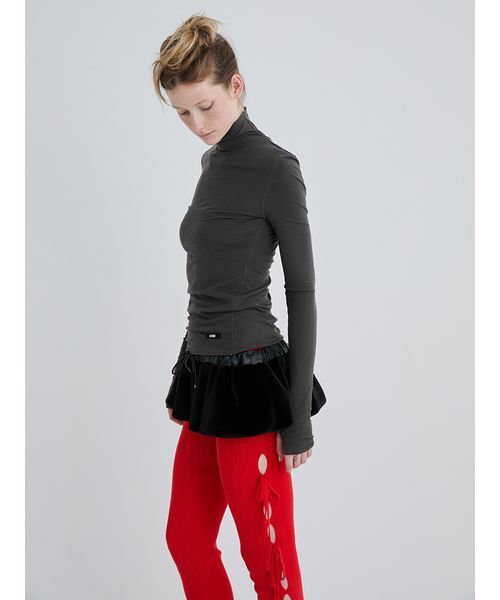 SORIN（ソリン　）の「Fake Mink Skirt Belt/フェイクミンクスカートベルト（スカート・レディース・ブラック/モカ・F）」の3枚目の写真