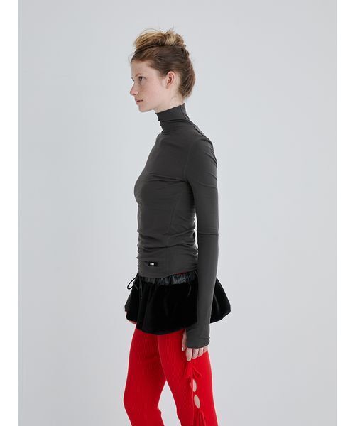 SORIN（ソリン　）の「Fake Mink Skirt Belt/フェイクミンクスカートベルト（スカート・レディース・ブラック/モカ・F）」の5枚目の写真