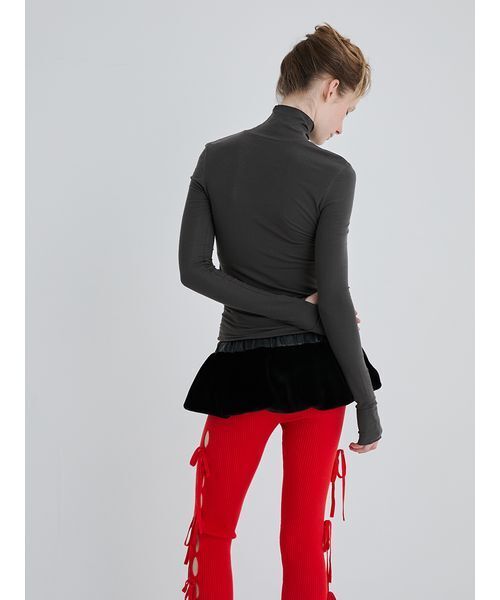 SORIN（ソリン　）の「Fake Mink Skirt Belt/フェイクミンクスカートベルト（スカート・レディース・ブラック/モカ・F）」の4枚目の写真