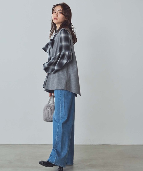 Gready Brilliant（グレディブリリアン）の「チェックボウパフブラウス（シャツ/ブラウス・レディース・ブラック×ホワイト/ブラウン系その他・38）」の22枚目の写真