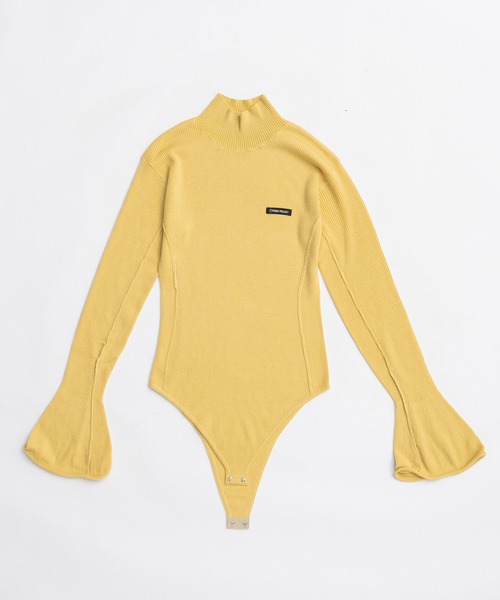 PRANK PROJECT（プランクプロジェクト）の「ウェーブヘムスリーブリブニット / Wave Hem Sleeve Rib Knit（ニット/セーター・レディース・チャコールグレー/ライトイエロー/ブラック・FREE）」の17枚目の写真