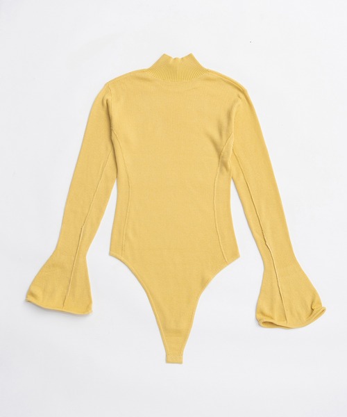 PRANK PROJECT（プランクプロジェクト）の「ウェーブヘムスリーブリブニット / Wave Hem Sleeve Rib Knit（ニット/セーター・レディース・チャコールグレー/ライトイエロー/ブラック・FREE）」の21枚目の写真