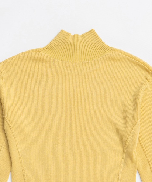 PRANK PROJECT（プランクプロジェクト）の「ウェーブヘムスリーブリブニット / Wave Hem Sleeve Rib Knit（ニット/セーター・レディース・チャコールグレー/ライトイエロー/ブラック・FREE）」の20枚目の写真