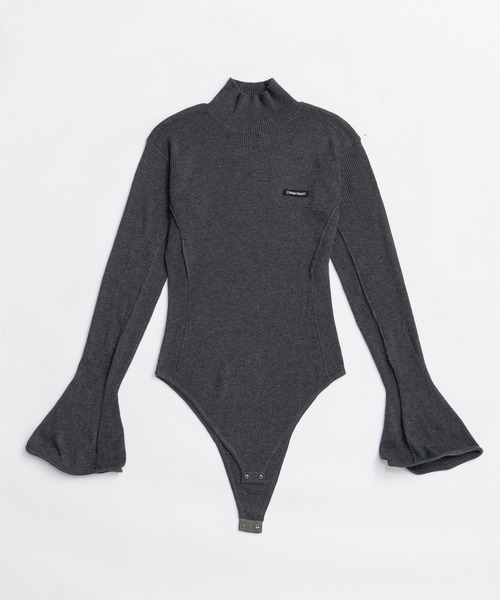 PRANK PROJECT（プランクプロジェクト）の「ウェーブヘムスリーブリブニット / Wave Hem Sleeve Rib Knit（ニット/セーター・レディース・チャコールグレー/ライトイエロー/ブラック・FREE）」の14枚目の写真