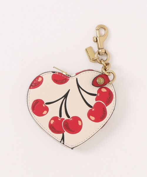 COACH（コーチ）の「ボックスド ハート コイン パース・チェリー プリント（コインケース・レディース・ホワイト系その他・ONE）」の5枚目の写真
