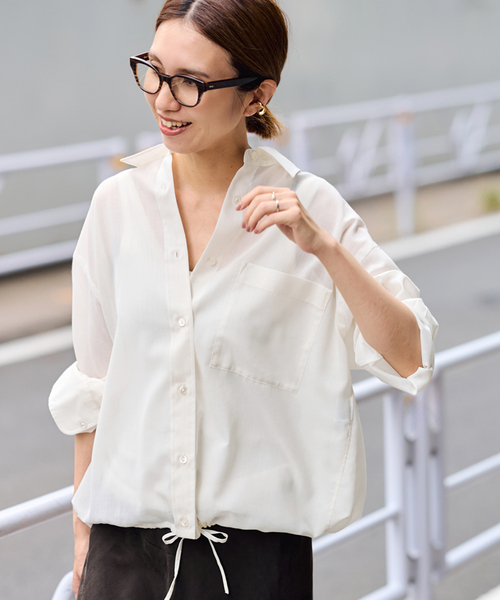 FRAMeWORK 強撚PEドロストシャツ2 ≪追加≫フレンチリネンドロスト