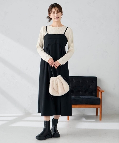 a.v.v(アーヴェヴェ)の「ボートネックラメトップス(Tシャツ/カットソー・レディース・グレー/アイボリー・38/36/40)」の8枚目の写真