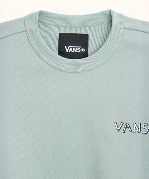 VANS（バンズ）の「RIROO PENGUIN スウェット / RIROO GFX CREW Gray Olive / VN000TRREMW1（スウェット・メンズ・セージグリーン・X-LARGE/SMALL/MEDIUM/LARGE/X-SMALL）」の3枚目の写真