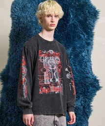《UNISEX》Artist Graphical Embroidery Prime-Over Crew Neck Long Sleeve T-Shirt/アーティストグラフィカルエンブロイダリープライムオーバークルーネックロングスリーブティーシャツ【MAISON SPECIAL/メゾンスペシャル】