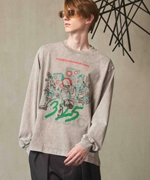 《UNISEX》Artist Graphical Embroidery Prime-Over Crew Neck Long Sleeve T-Shirt/アーティストグラフィカルエンブロイダリープライムオーバークルーネックロングスリーブティーシャツ【MAISON SPECIAL/メゾンスペシャル】
