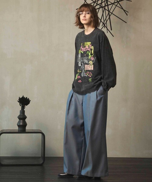 UNISEX》Artist Graphical Embroidery Prime-Over Crew Neck Long