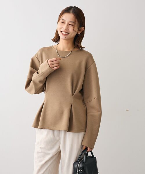 Sugar spoon（シュガースプーン）の「・SUGAR SPOON フォルムスリーブプルオーバー（Tシャツ/カットソー・レディース・チャコールグレー/ブラック/ベージュ/ボルドー・FREE）」の8枚目の写真