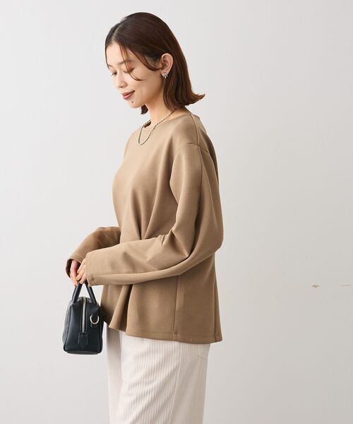 Sugar spoon（シュガースプーン）の「・SUGAR SPOON フォルムスリーブプルオーバー（Tシャツ/カットソー・レディース・チャコールグレー/ブラック/ベージュ/ボルドー・FREE）」の9枚目の写真