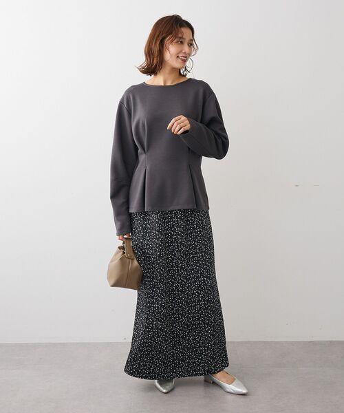 Sugar spoon（シュガースプーン）の「・SUGAR SPOON フォルムスリーブプルオーバー（Tシャツ/カットソー・レディース・チャコールグレー/ブラック/ベージュ/ボルドー・FREE）」の11枚目の写真