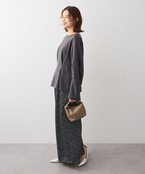 Sugar spoon（シュガースプーン）の「・SUGAR SPOON フォルムスリーブプルオーバー（Tシャツ/カットソー・レディース・チャコールグレー/ブラック/ベージュ/ボルドー・FREE）」の12枚目の写真