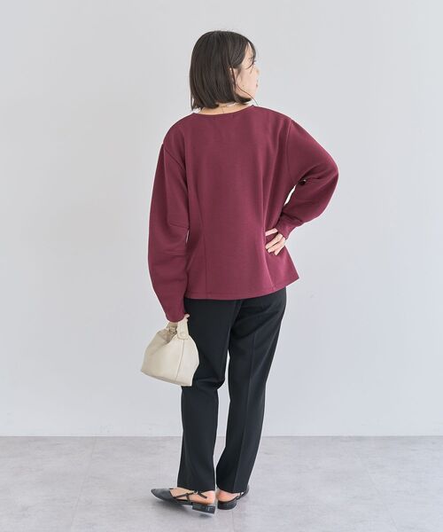 Sugar spoon（シュガースプーン）の「・SUGAR SPOON フォルムスリーブプルオーバー（Tシャツ/カットソー・レディース・チャコールグレー/ブラック/ベージュ/ボルドー・FREE）」の20枚目の写真