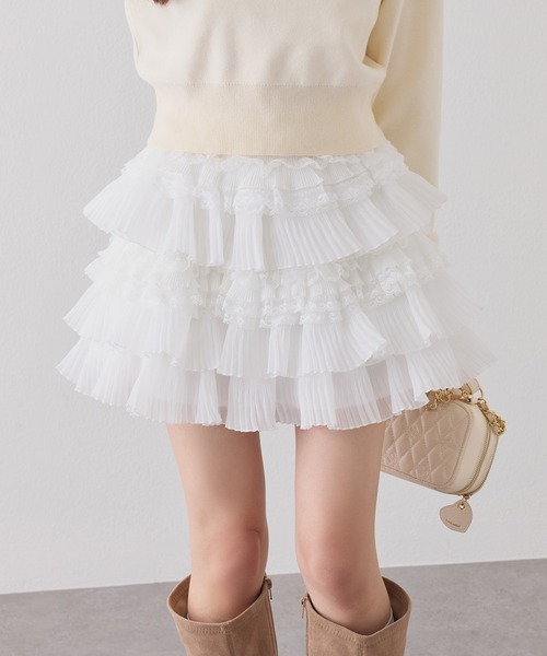 フリルティアードミニスカート（スカート）｜one after another NICE
