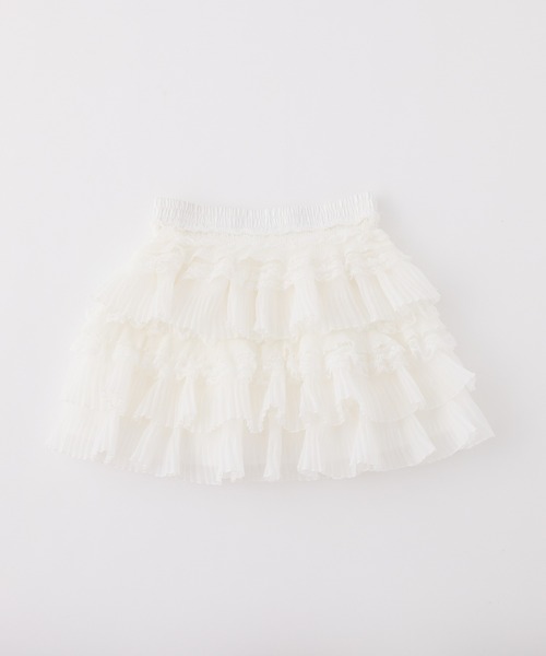 one after another NICE CLAUP（ワンアフターアナザーナイスクラップ）の「フリルティアードミニスカート（スカート・レディース・ホワイト/ブラック/グレー・FREE）」の18枚目の写真