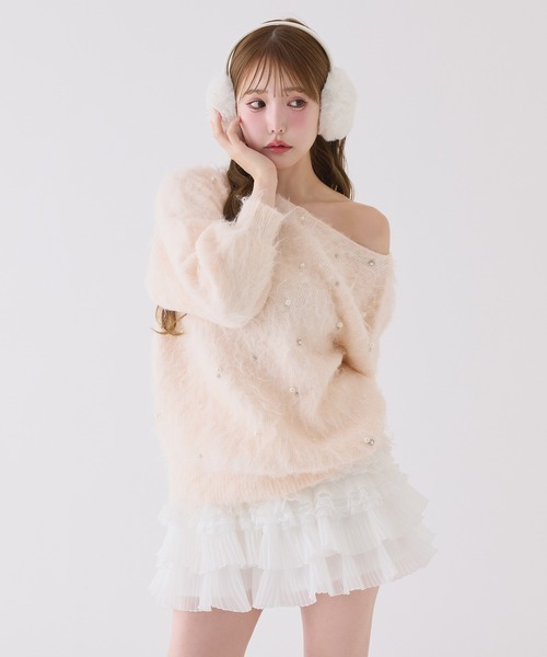 one after another NICE CLAUP（ワンアフターアナザーナイスクラップ）の「フリルティアードミニスカート（スカート・レディース・ホワイト/ブラック/グレー・FREE）」の15枚目の写真