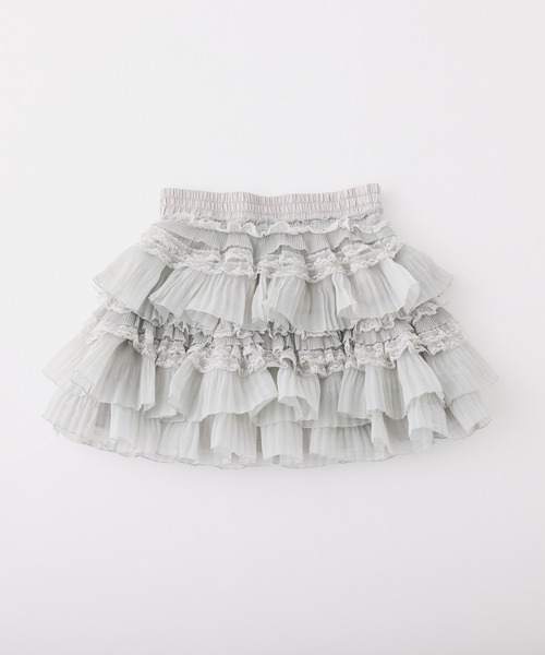 one after another NICE CLAUP（ワンアフターアナザーナイスクラップ）の「フリルティアードミニスカート（スカート・レディース・ホワイト/ブラック/グレー・FREE）」の21枚目の写真