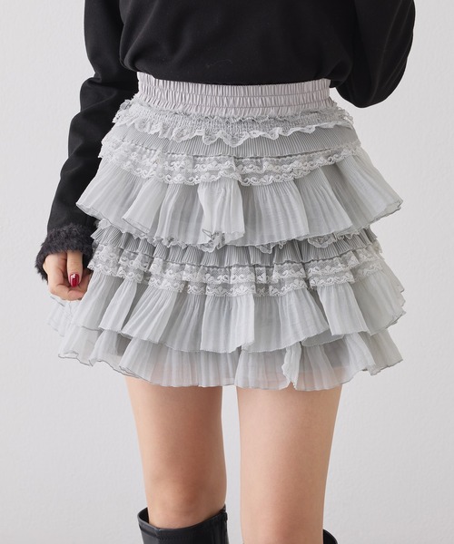 フリルティアードミニスカート（スカート）｜one after another NICE