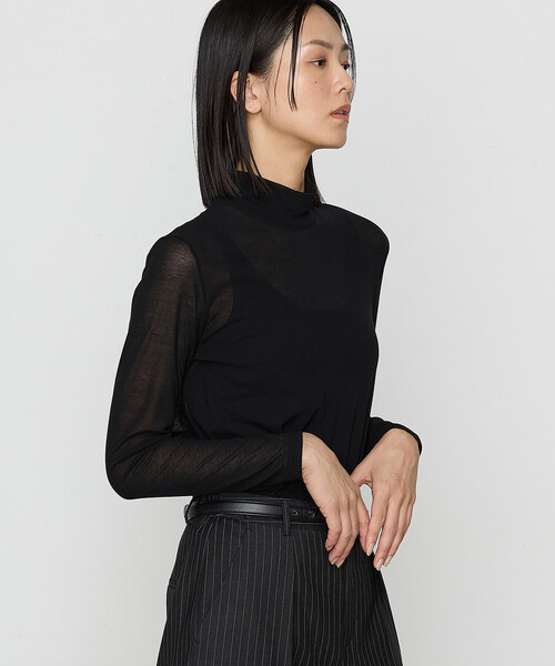 COMME CA（コムサ）の「強撚SZ天竺スーパーソフト プルオーバー（Tシャツ/カットソー・レディース・ブラック・11号/9号）」の8枚目の写真