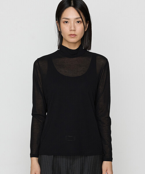 COMME CA（コムサ）の「強撚SZ天竺スーパーソフト プルオーバー（Tシャツ/カットソー・レディース・ブラック・11号/9号）」の9枚目の写真