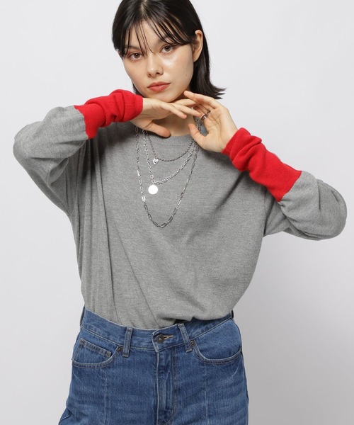 niko and...(ニコアンド)の「カシミヤ混配色ニットプルオーバー(ニット/セーター・レディース・ブラック/グレー/ネイビー・LARGE/MEDIUM)」の12枚目の写真