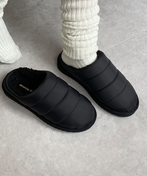 セール】＼ 軽量 あったかい ／ スリッポン パデット 裏起毛 サボ