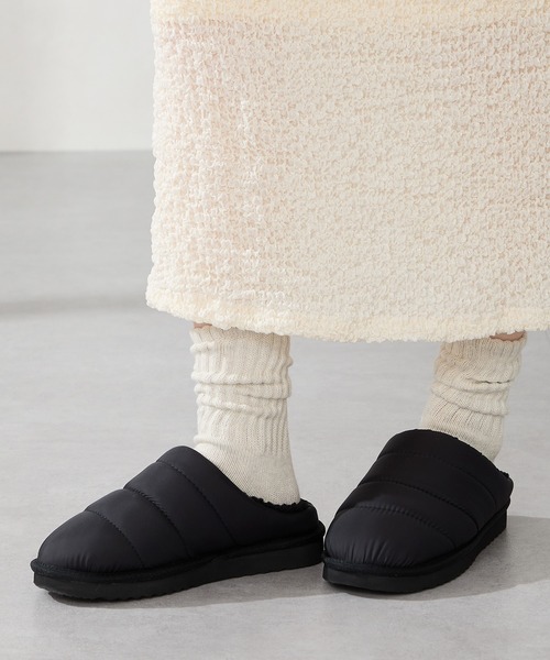 ORiental TRaffic（オリエンタルトラフィック）の「＼ 軽量 あったかい ／ スリッポン パデット 裏起毛 サボ モックシューズ /55303（スリッポン・レディース・ブラック/シルバー・S/LL/L/M）」の22枚目の写真