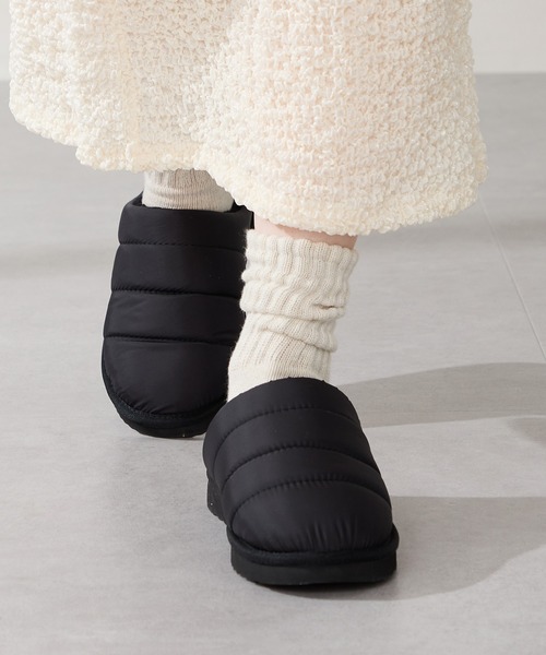 ORiental TRaffic（オリエンタルトラフィック）の「＼ 軽量 あったかい ／ スリッポン パデット 裏起毛 サボ モックシューズ /55303（スリッポン・レディース・ブラック/シルバー・S/LL/L/M）」の19枚目の写真