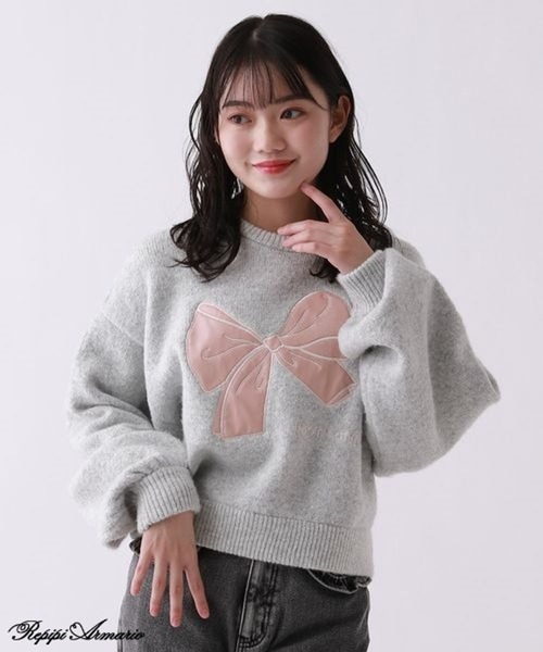 girly line】トキメキBIGリボンニット（ニット/セーター）｜repipi