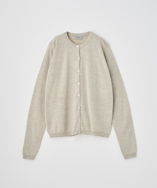 クルーネック長袖ニットカーディガン（カーディガン/ボレロ