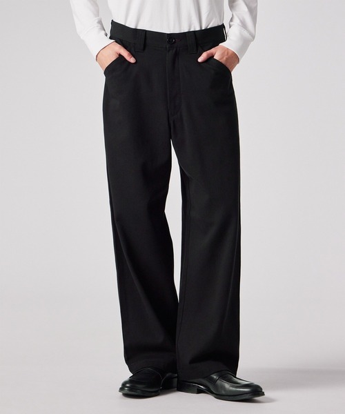 【新品】 PaulSmith ポールスミス ストレートボトム ハイツイストコットン ワイドストレートパンツ / 252122 1822（その他