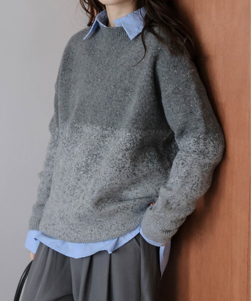 La-gemme（ラジェム）の「グラデーションニットプルオーバー（ニット/セーター・レディース・グレー/ピンク/ブラウン・フリー）」の7枚目の写真