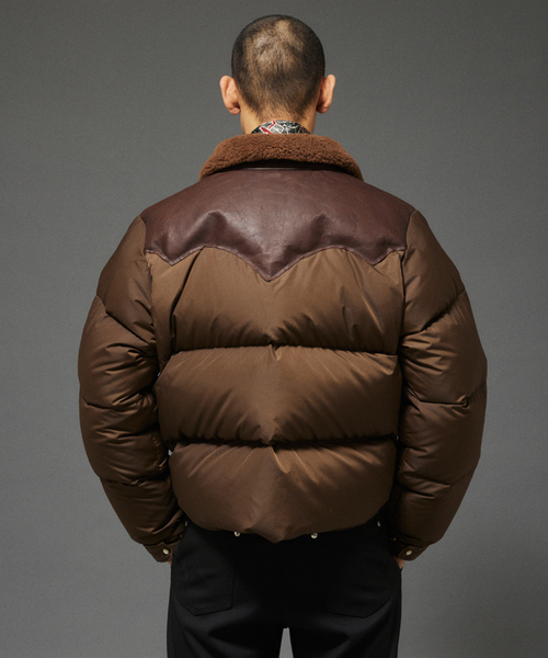 ブラウン クロップド ダウンジャケット セール】Rocky Mountain Featherbed / ロッキーマウンテン 別注