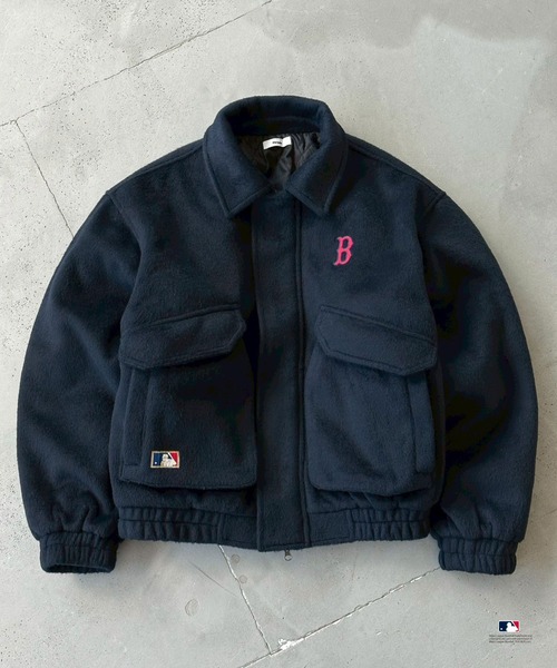 セール】Perushu × MLB ウールブレンドダブルポケットジャケット