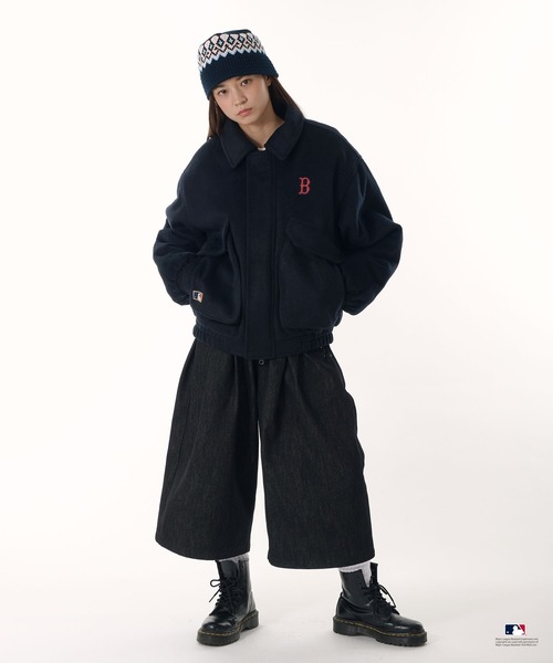 セール】Perushu × MLB ウールブレンドダブルポケットジャケット