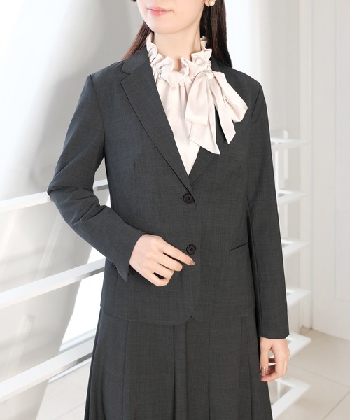 タイムレスクロス_ウールブレンドテーラードジャケット