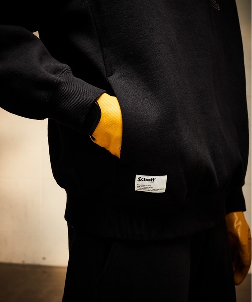 schott(ショット)の「Schott/ショット/B.S HOODED SWEAT/ブラックシープ スウェット パーカー(パーカー・メンズ・チャコールグレー/ホワイト・M/L/XL)」の18枚目の写真