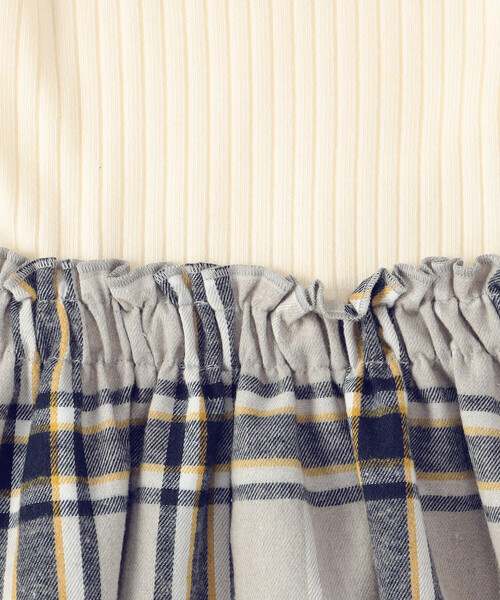 COMME CA ISM（コムサイズム）の「チェック ドッキング ワンピース（ワンピース・キッズ・ベージュ系/ネイビー系・100cm/110cm/120cm/130cm/140cm/150cm）」の13枚目の写真