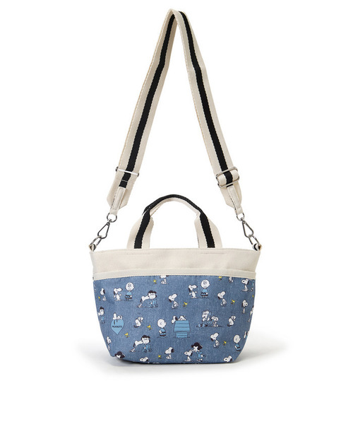 LeSportsac(レスポートサック)の「SMALL BUCKET TOTE ピーナッツハッピーパルズ(トートバッグ・レディース・ブルー・FREE)」の7枚目の写真