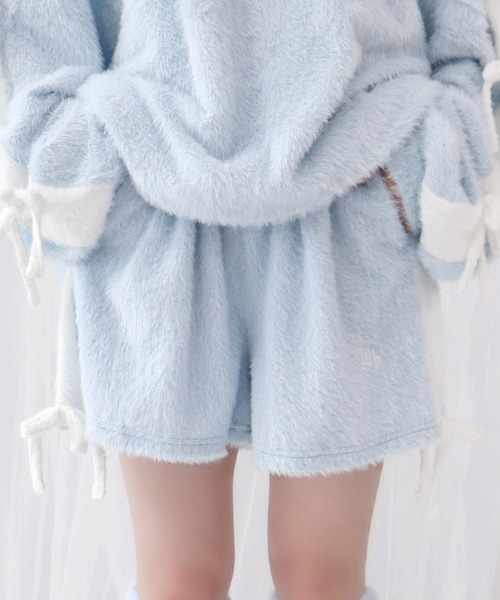 Whinny(ホワイニー)の「Whinny/《セットアップ可能♪》ゆるもちリボンプリンセス(その他パンツ・レディース・ホワイト/サックスブルー/ブラック・FREE)」の3枚目の写真