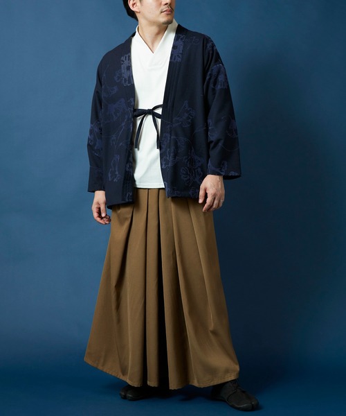 カヤ（カヤ）の「【カヤ】霞葉紋メンズ羽織（カーディガン/ボレロ・メンズ・ネイビー/スミクロ/ブラウン・FREE）」の11枚目の写真