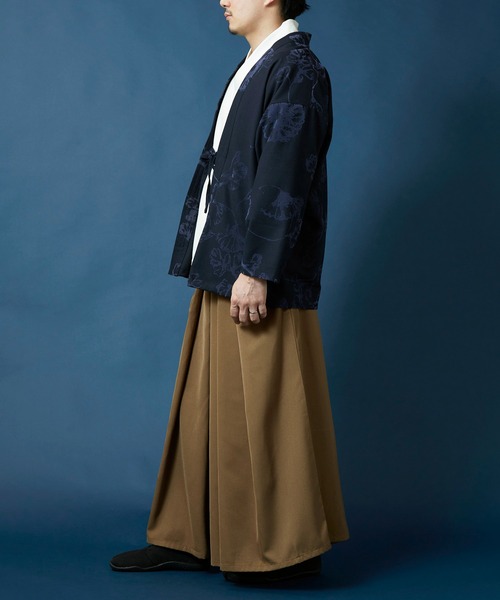 カヤ（カヤ）の「【カヤ】霞葉紋メンズ羽織（カーディガン/ボレロ・メンズ・ネイビー/スミクロ/ブラウン・FREE）」の12枚目の写真
