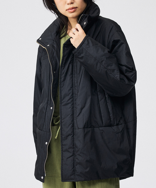 Rouge vif la cle(ルージュヴィフラクレ)の「【Le Melange/ル・メランジュ】モンスターパーカー / スタンドカラーコクーンコート / 中綿ジャケット(ダウンジャケット/コート・レディース・ブラウン/ブラック・フリー)」の2枚目の写真