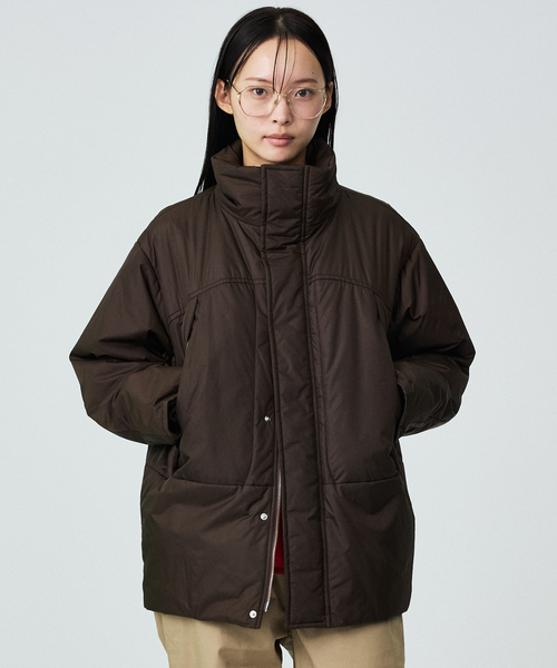 Rouge vif la cle(ルージュヴィフラクレ)の「【Le Melange/ル・メランジュ】モンスターパーカー / スタンドカラーコクーンコート / 中綿ジャケット(ダウンジャケット/コート・レディース・ブラウン/ブラック・フリー)」の3枚目の写真