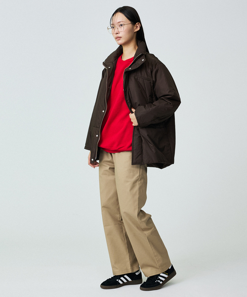 Rouge vif la cle(ルージュヴィフラクレ)の「【Le Melange/ル・メランジュ】モンスターパーカー / スタンドカラーコクーンコート / 中綿ジャケット(ダウンジャケット/コート・レディース・ブラウン/ブラック・フリー)」の6枚目の写真