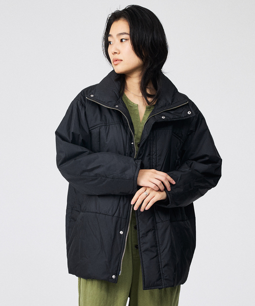 Rouge vif la cle(ルージュヴィフラクレ)の「【Le Melange/ル・メランジュ】モンスターパーカー / スタンドカラーコクーンコート / 中綿ジャケット(ダウンジャケット/コート・レディース・ブラウン/ブラック・フリー)」の8枚目の写真