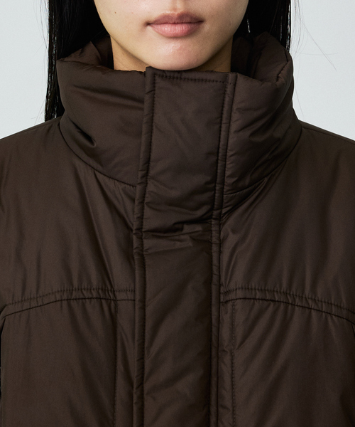 Rouge vif la cle(ルージュヴィフラクレ)の「【Le Melange/ル・メランジュ】モンスターパーカー / スタンドカラーコクーンコート / 中綿ジャケット(ダウンジャケット/コート・レディース・ブラウン/ブラック・フリー)」の15枚目の写真